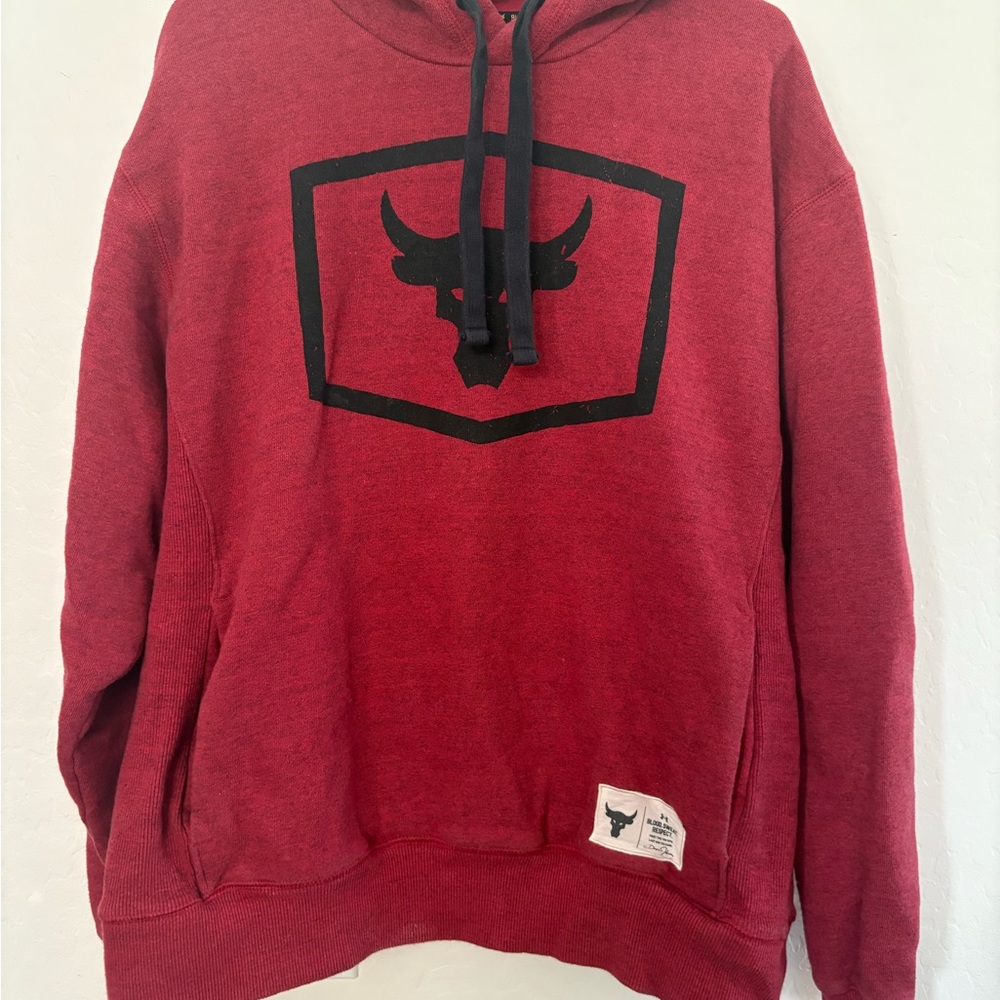 Under Armour Red Hoodie with Black Graphic